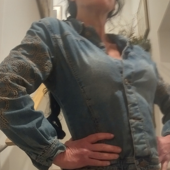 Vintage short cropped jean jacket  toxkjeans - Picture 2 of 6